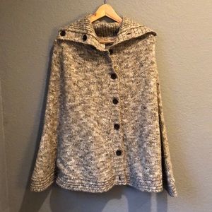 Lucky Brand Womens Denver Sweater Cape Poncho